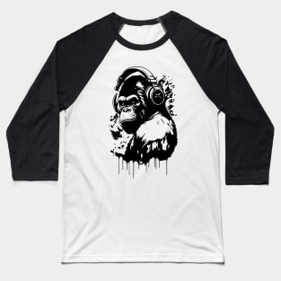 gorilla with headphones Baseball T-Shirt